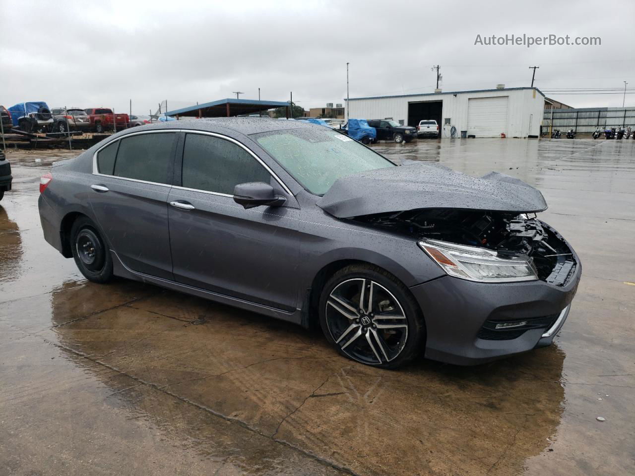 2017 Honda Accord Touring Gray vin: 1HGCR3F96HA010209