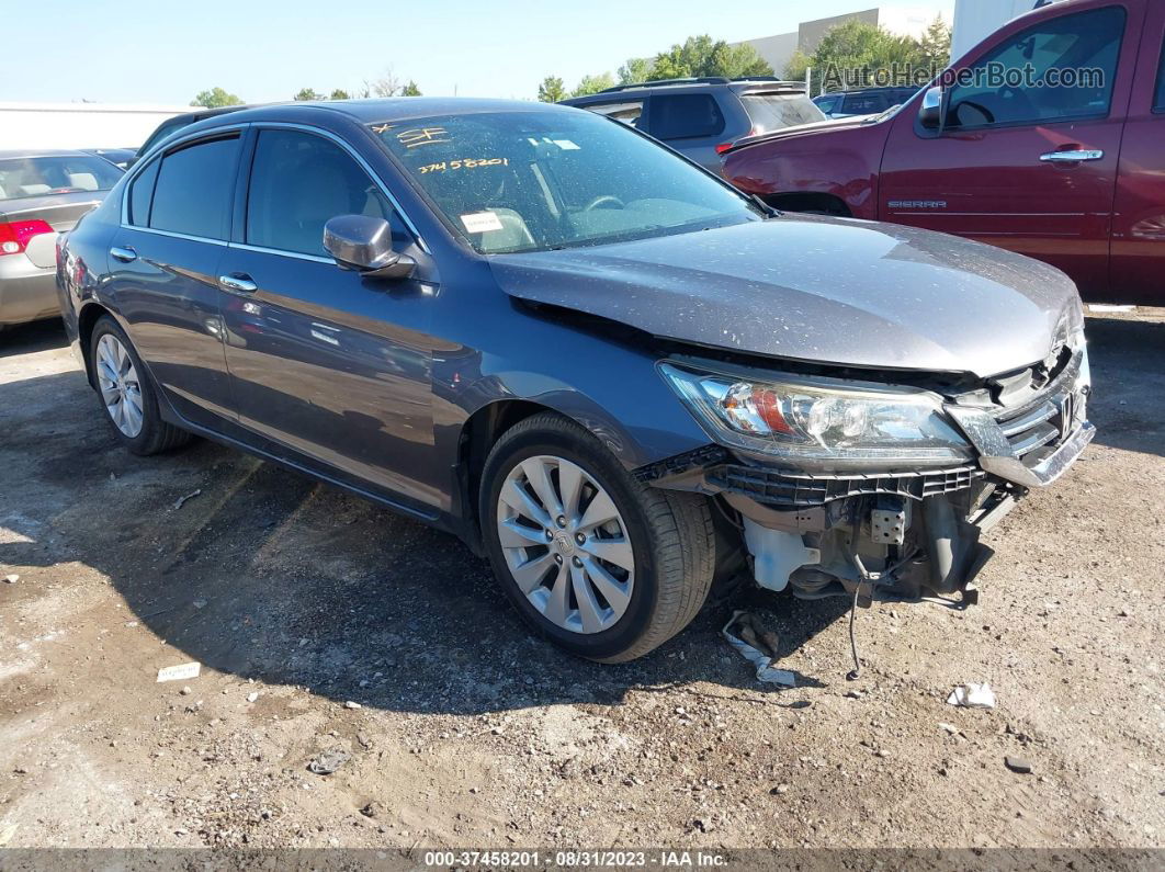 2015 Honda Accord Sedan Touring Gray vin: 1HGCR3F97FA018168