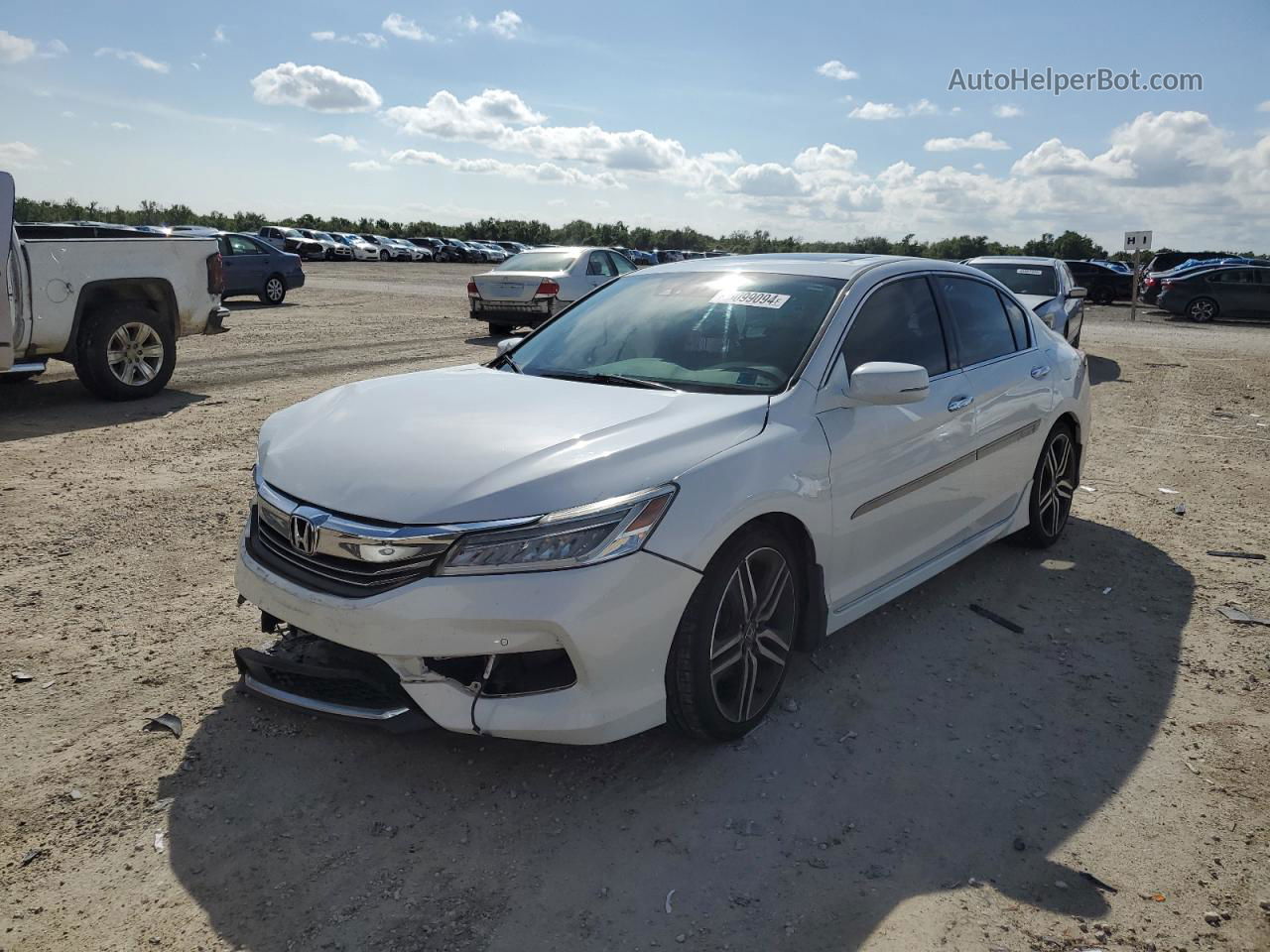 2017 Honda Accord Touring White vin: 1HGCR3F97HA042019