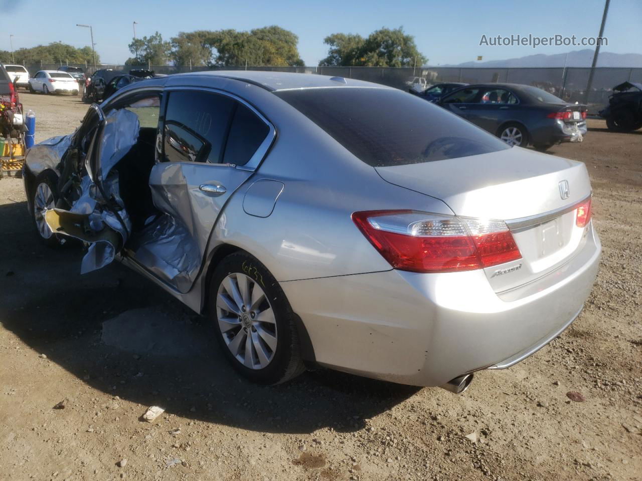 2014 Honda Accord Touring Silver vin: 1HGCR3F98EA023717