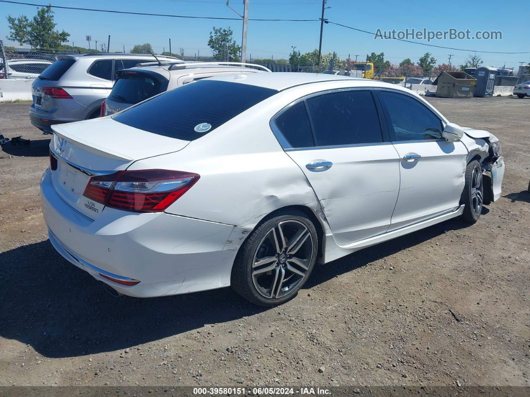 2016 Honda Accord Touring White vin: 1HGCR3F98GA022117