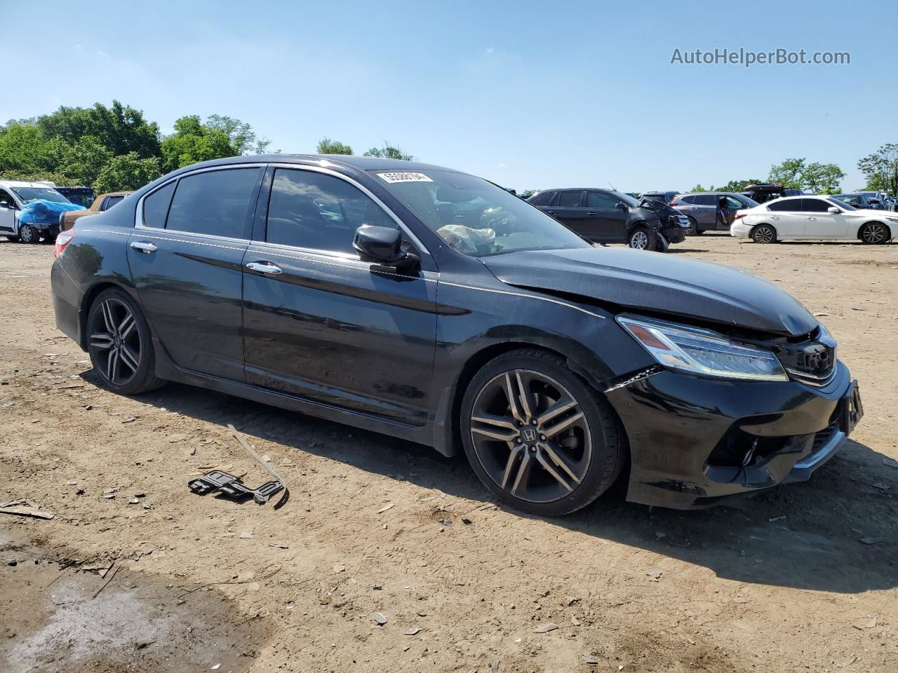 2017 Honda Accord Touring Black vin: 1HGCR3F9XHA022363