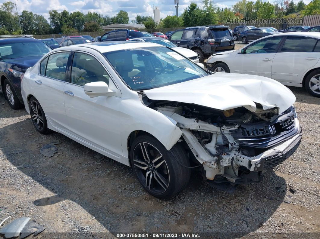 2017 Honda Accord Sedan Touring White vin: 1HGCR3F9XHA030074