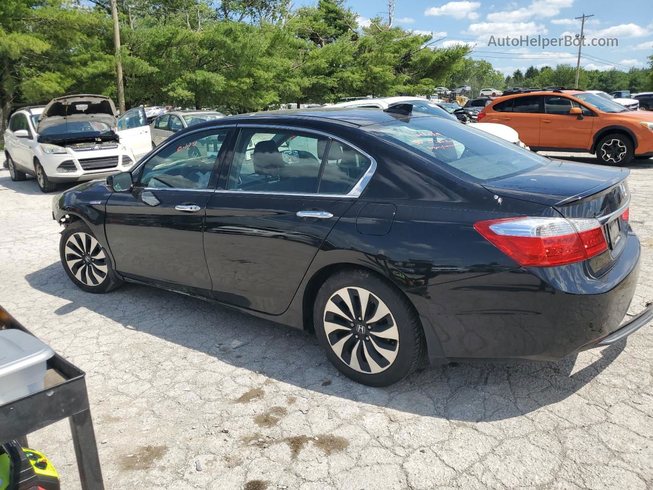 2014 Honda Accord Hybrid Black vin: 1HGCR6F37EA001074