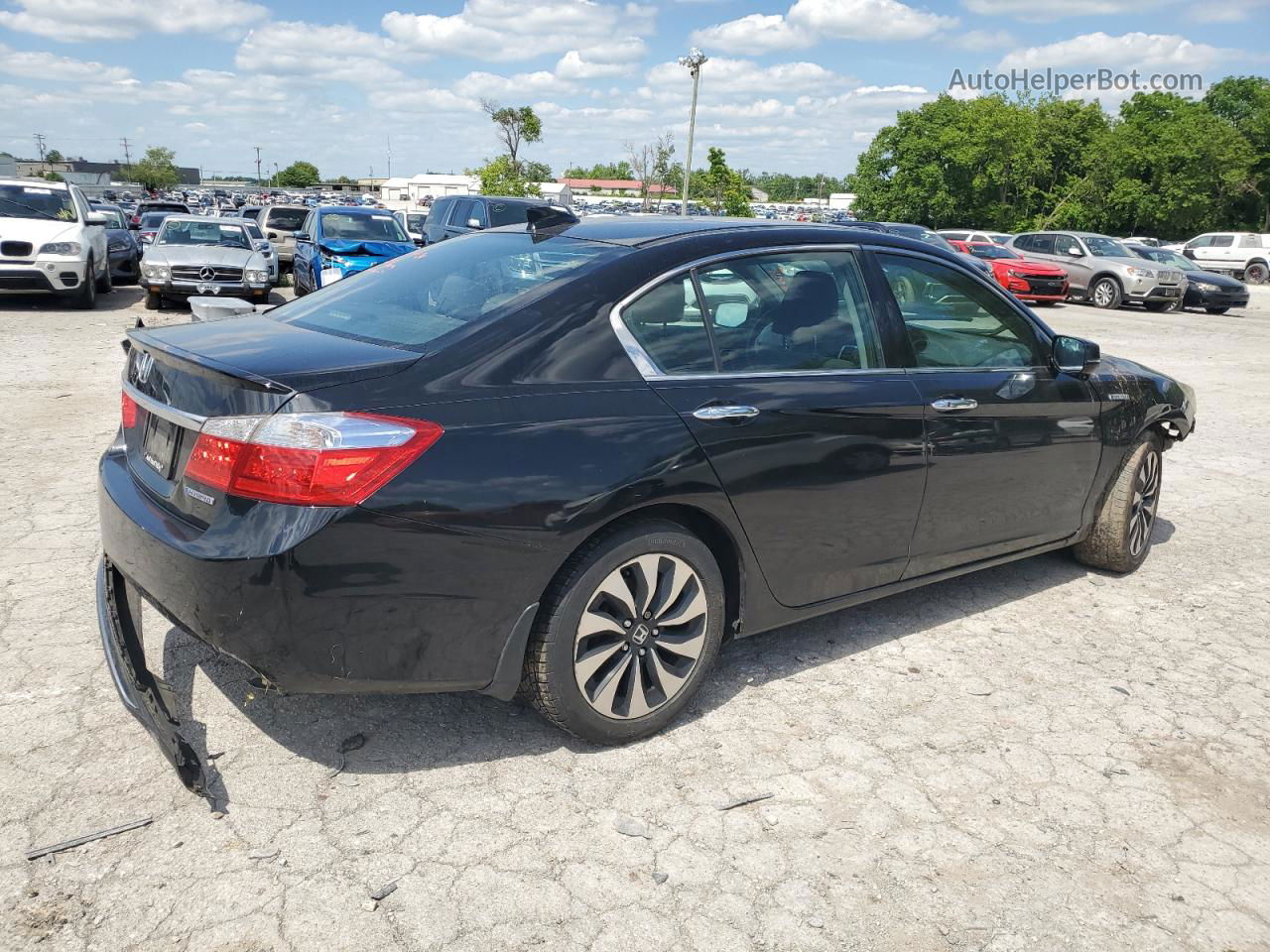 2014 Honda Accord Hybrid Black vin: 1HGCR6F37EA001074