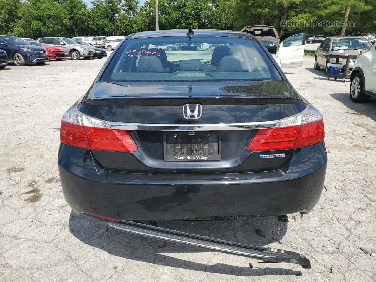 2014 Honda Accord Hybrid Black vin: 1HGCR6F37EA001074