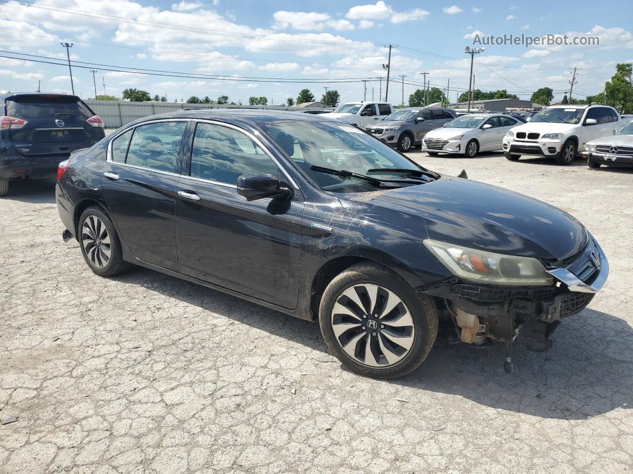 2014 Honda Accord Hybrid Black vin: 1HGCR6F37EA001074