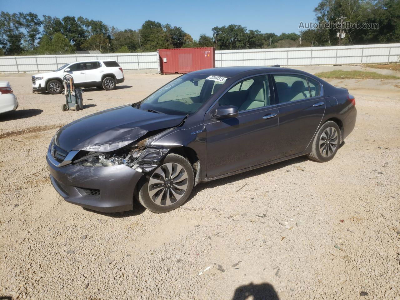 2014 Honda Accord Hybrid Gray vin: 1HGCR6F38EA003349