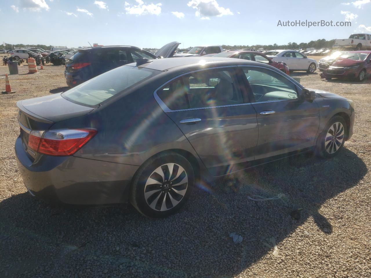 2014 Honda Accord Hybrid Gray vin: 1HGCR6F38EA003349