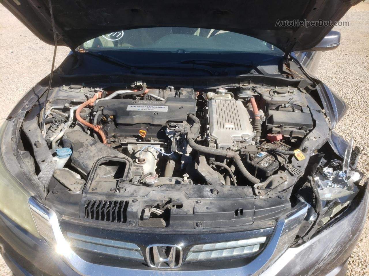 2014 Honda Accord Hybrid Gray vin: 1HGCR6F38EA003349