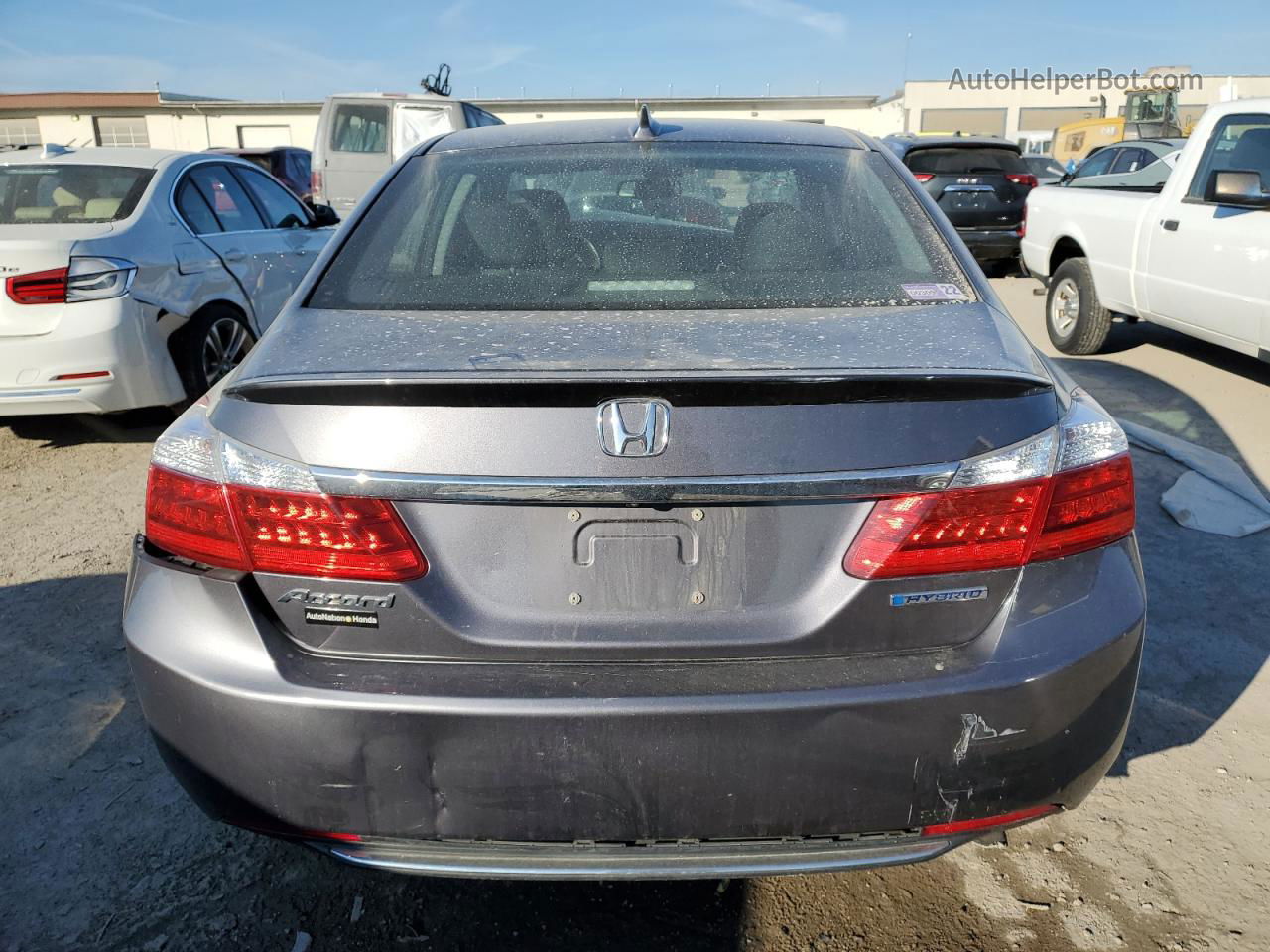 2014 Honda Accord Hybrid Exl Gray vin: 1HGCR6F52EA008015