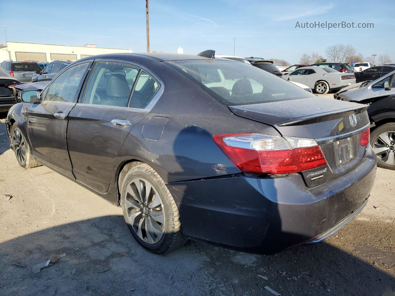 2014 Honda Accord Hybrid Exl Gray vin: 1HGCR6F52EA008015