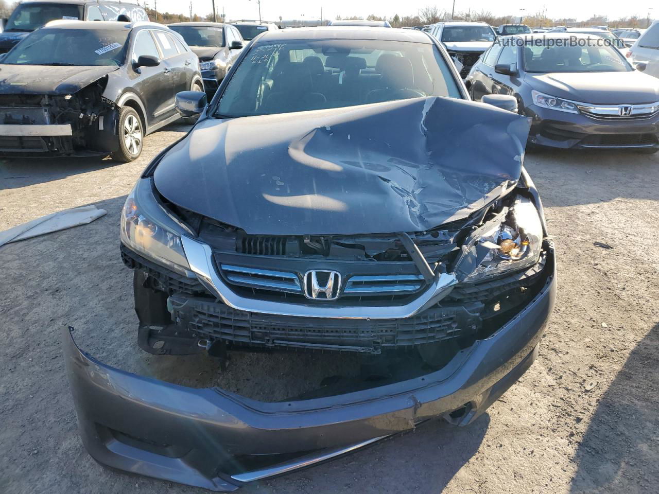 2014 Honda Accord Hybrid Exl Gray vin: 1HGCR6F52EA008015