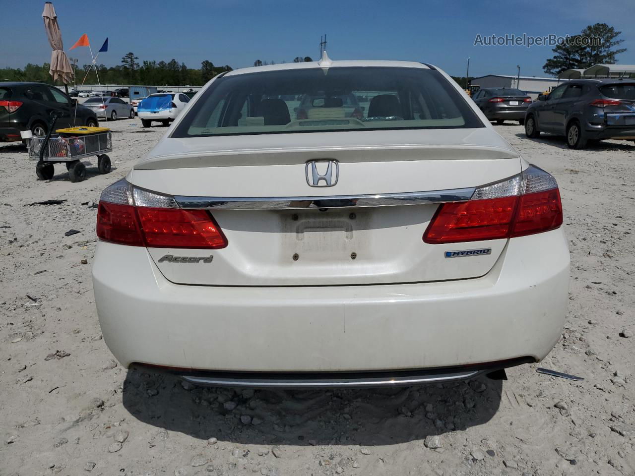 2015 Honda Accord Hybrid Exl White vin: 1HGCR6F54FA001312