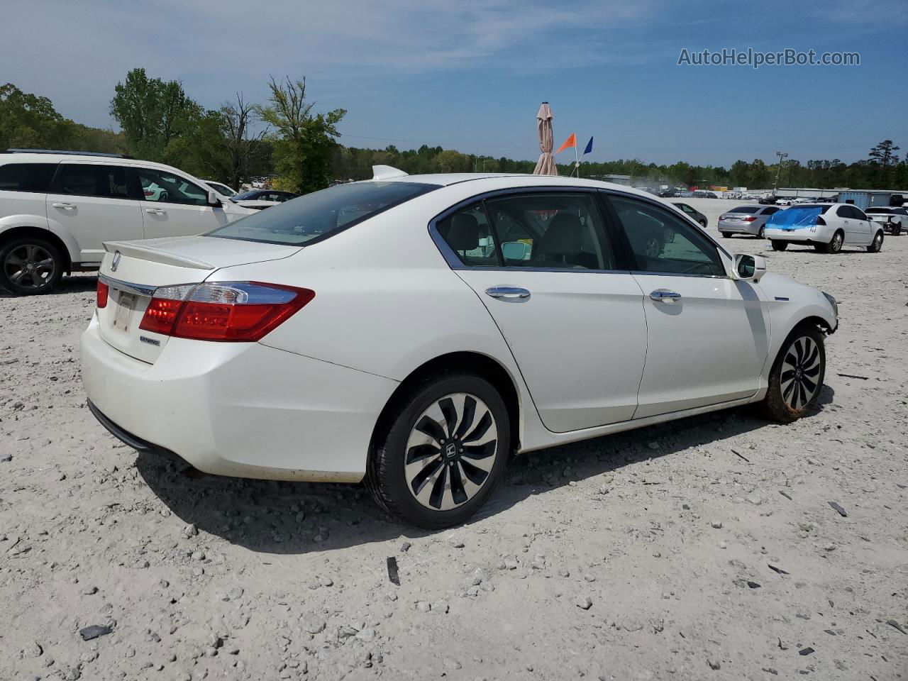 2015 Honda Accord Hybrid Exl White vin: 1HGCR6F54FA001312