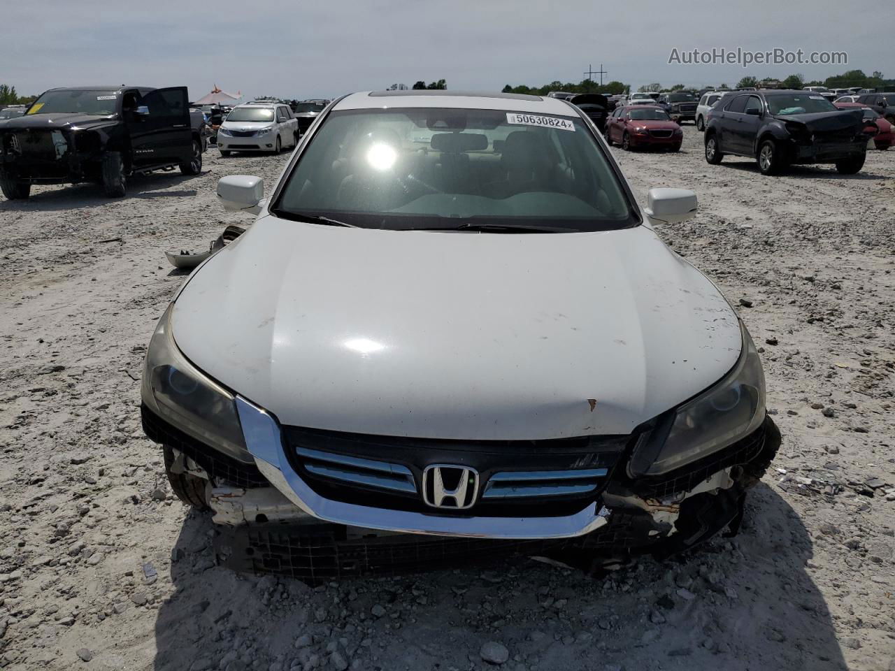 2015 Honda Accord Hybrid Exl Белый vin: 1HGCR6F54FA001312