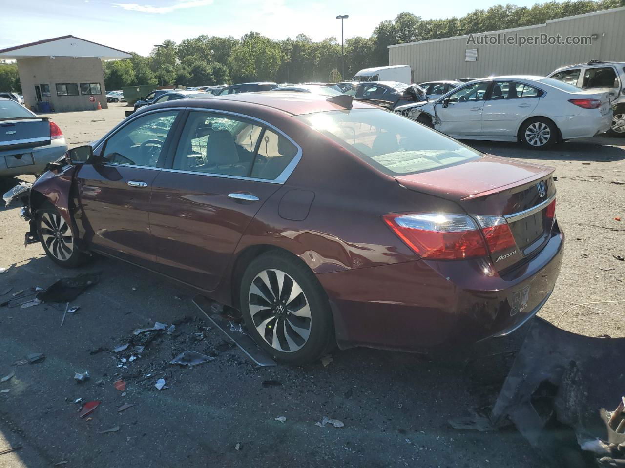 2014 Honda Accord Hybrid Exl Maroon vin: 1HGCR6F55EA008168