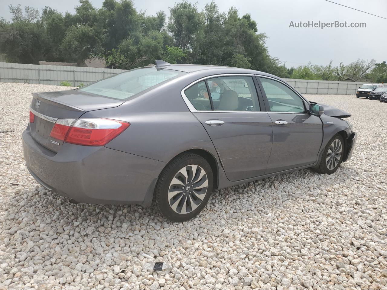 2014 Honda Accord Hybrid Exl Gray vin: 1HGCR6F55EA010163