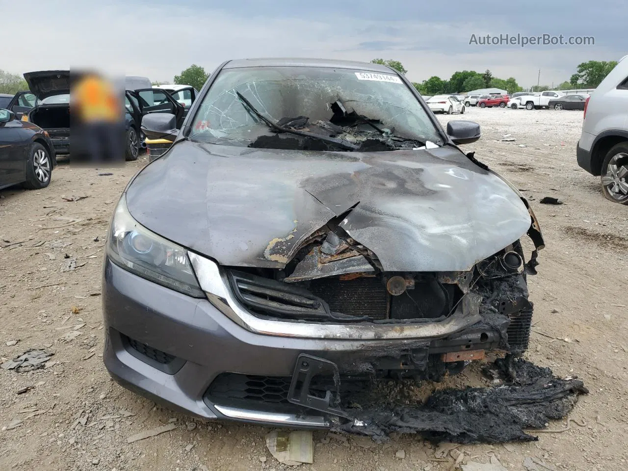 2014 Honda Accord Hybrid Exl Gray vin: 1HGCR6F56EA005215