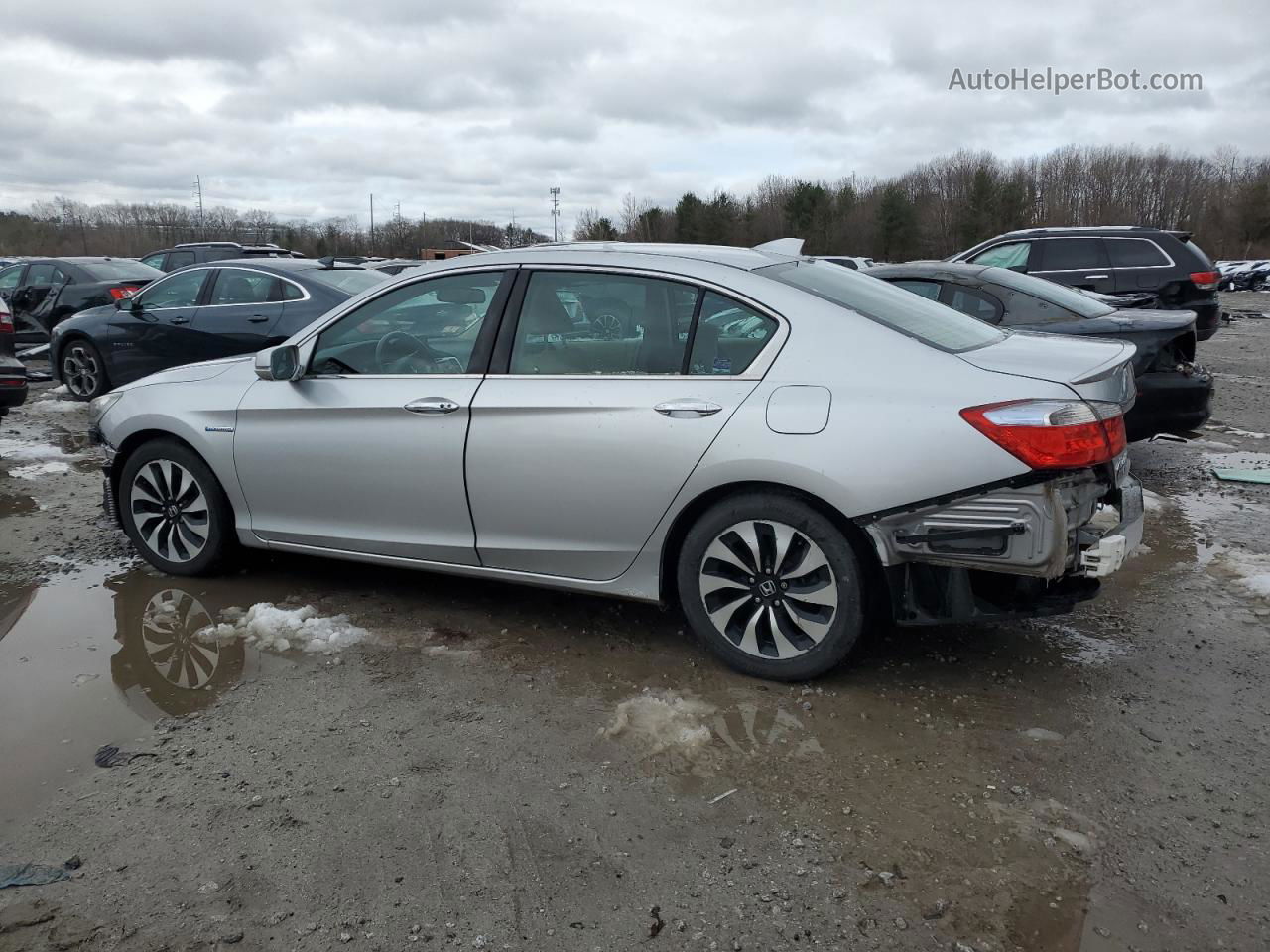 2014 Honda Accord Hybrid Exl Silver vin: 1HGCR6F58EA000405