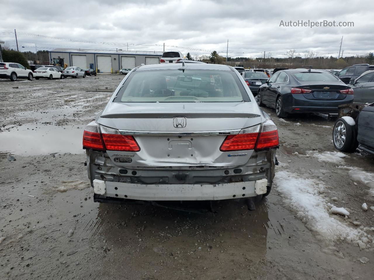 2014 Honda Accord Hybrid Exl Silver vin: 1HGCR6F58EA000405