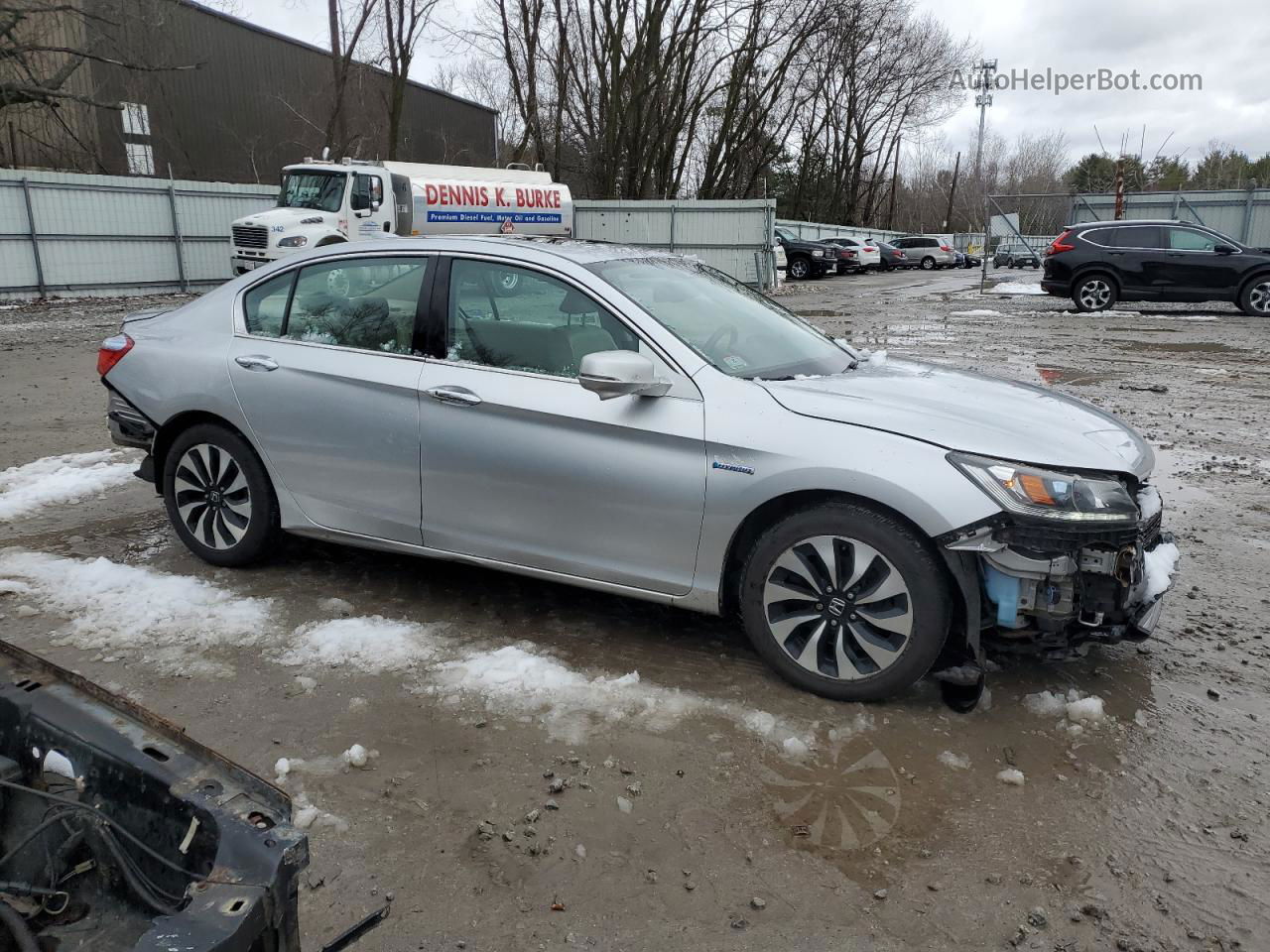 2014 Honda Accord Hybrid Exl Silver vin: 1HGCR6F58EA000405