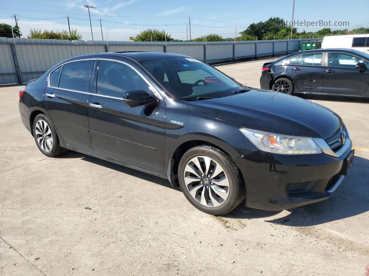 2014 Honda Accord Touring Hybrid Black vin: 1HGCR6F78EA007517