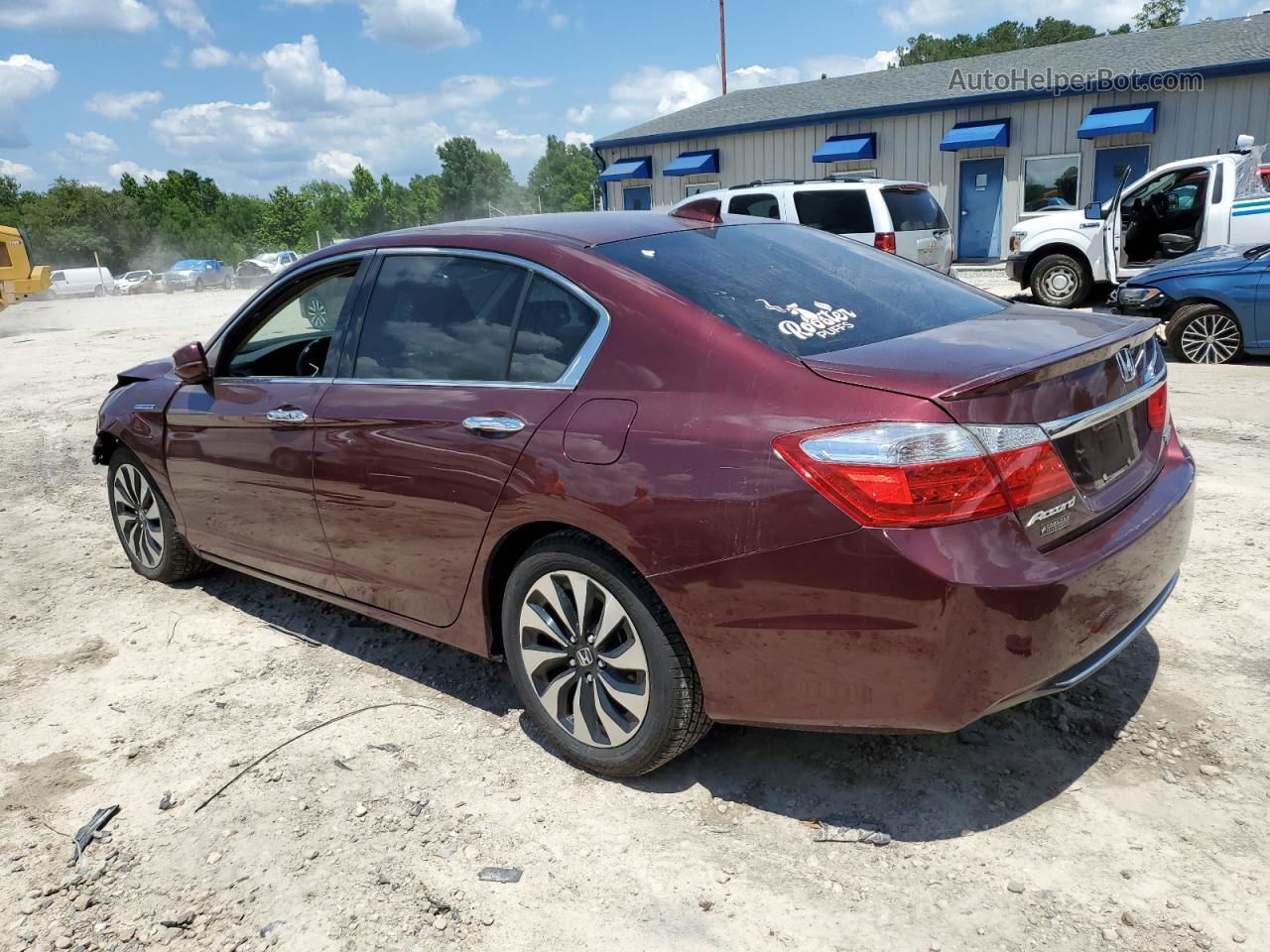 2015 Honda Accord Touring Hybrid Burgundy vin: 1HGCR6F78FA004554