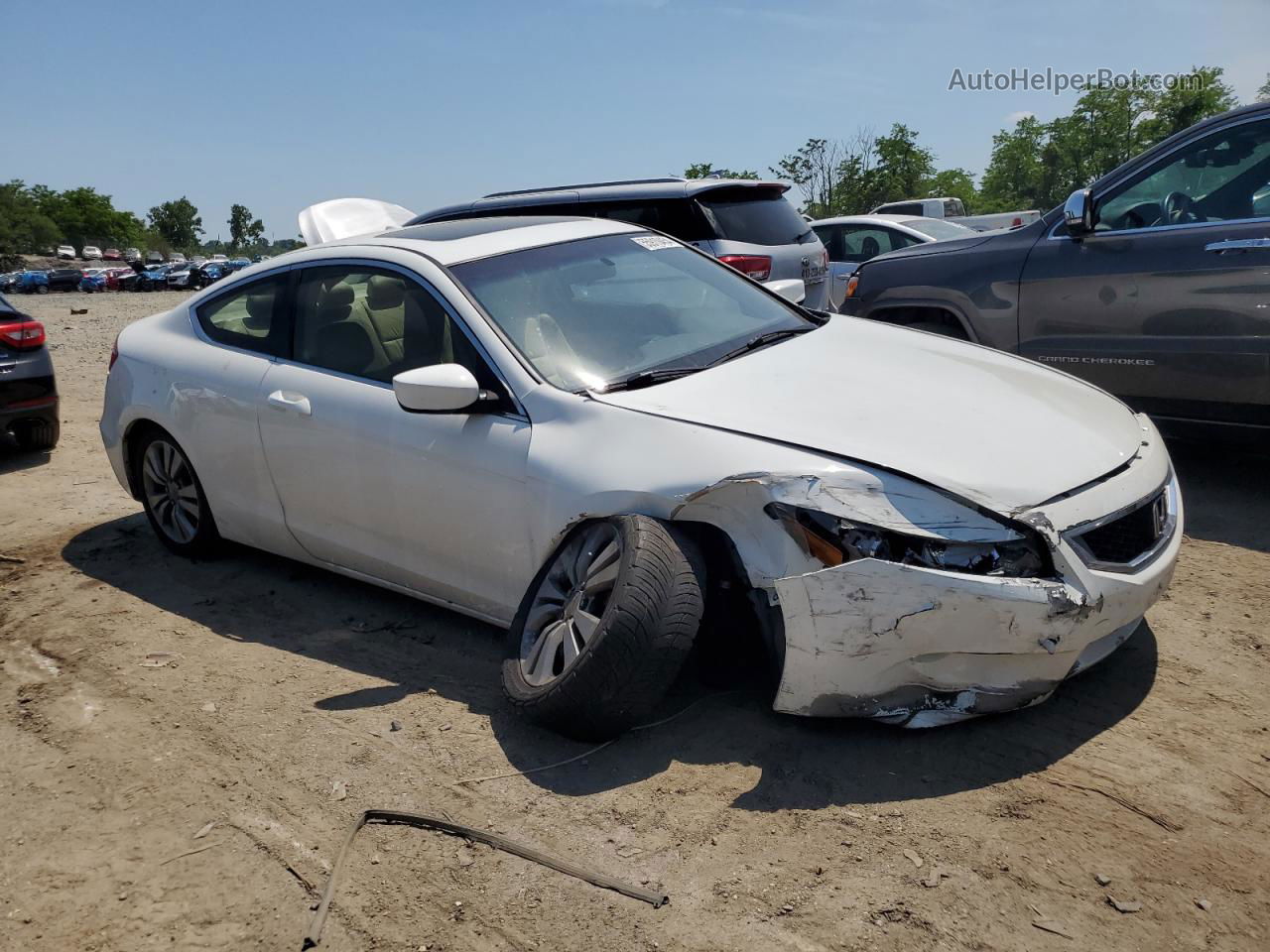 2009 Honda Accord Exl White vin: 1HGCS12889A023597