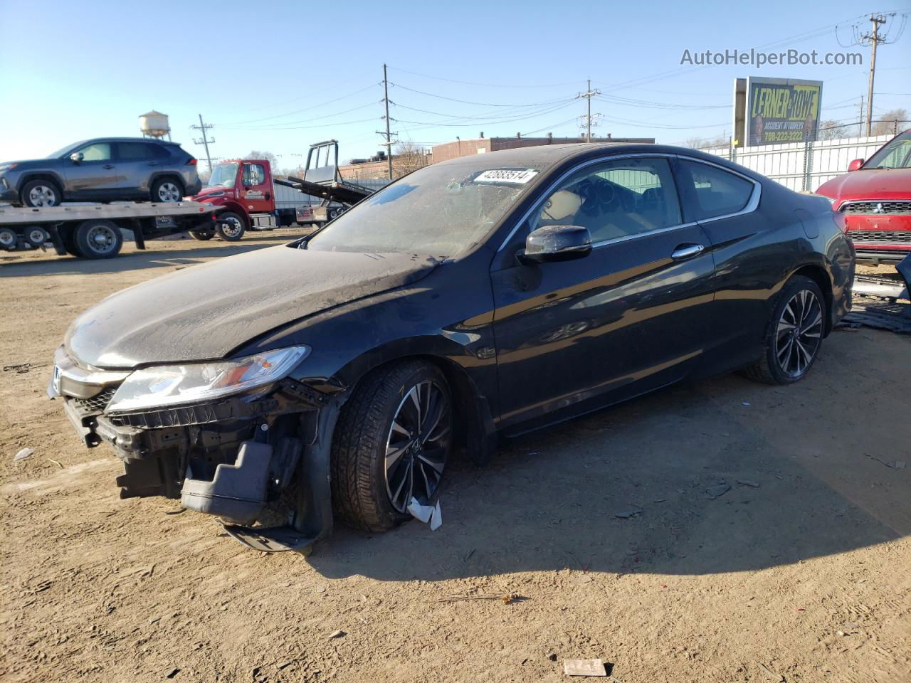 2017 Honda Accord Ex Черный vin: 1HGCT1A7XHA001881