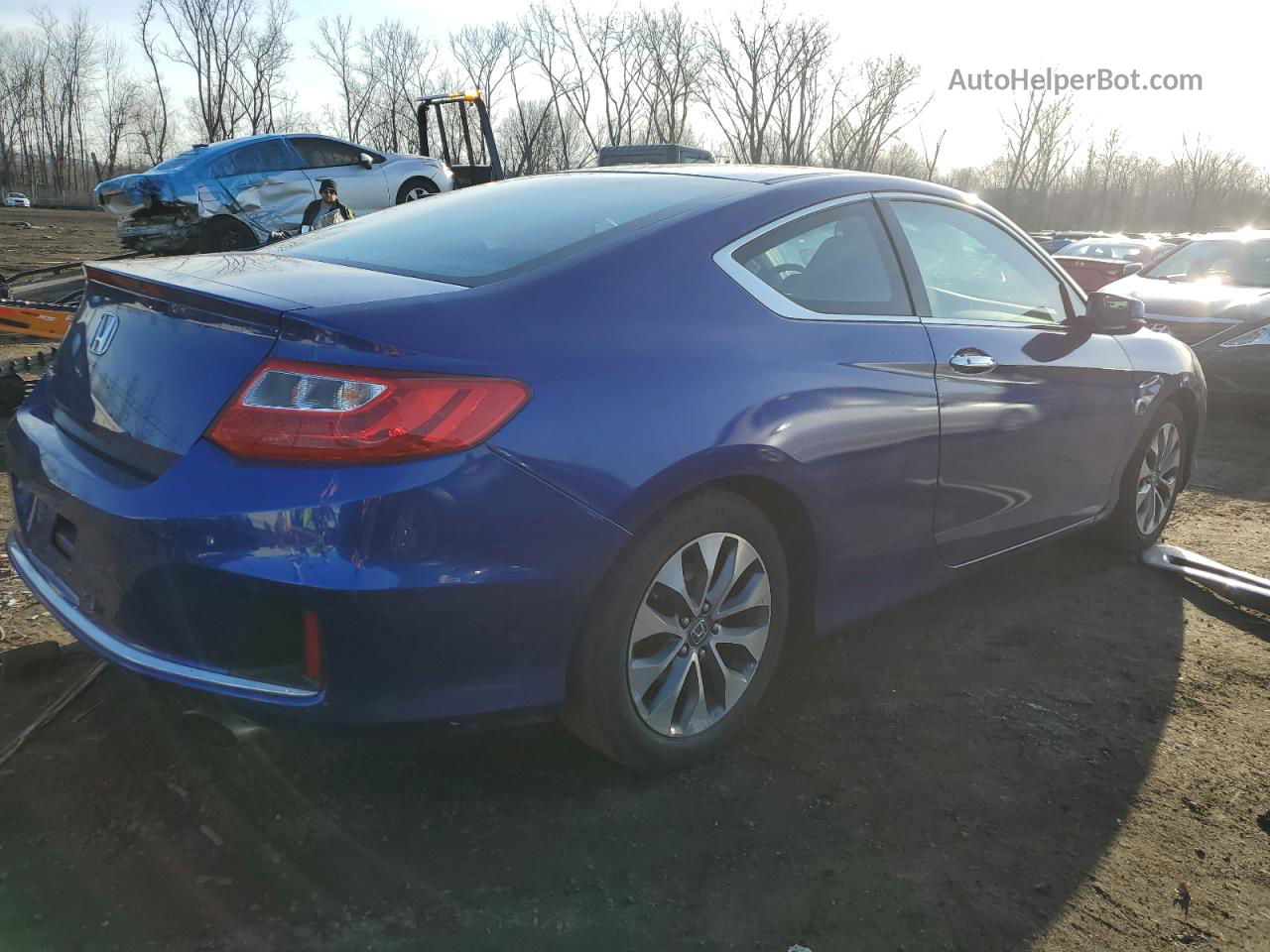 2014 Honda Accord Ex Синий vin: 1HGCT1B71EA007465