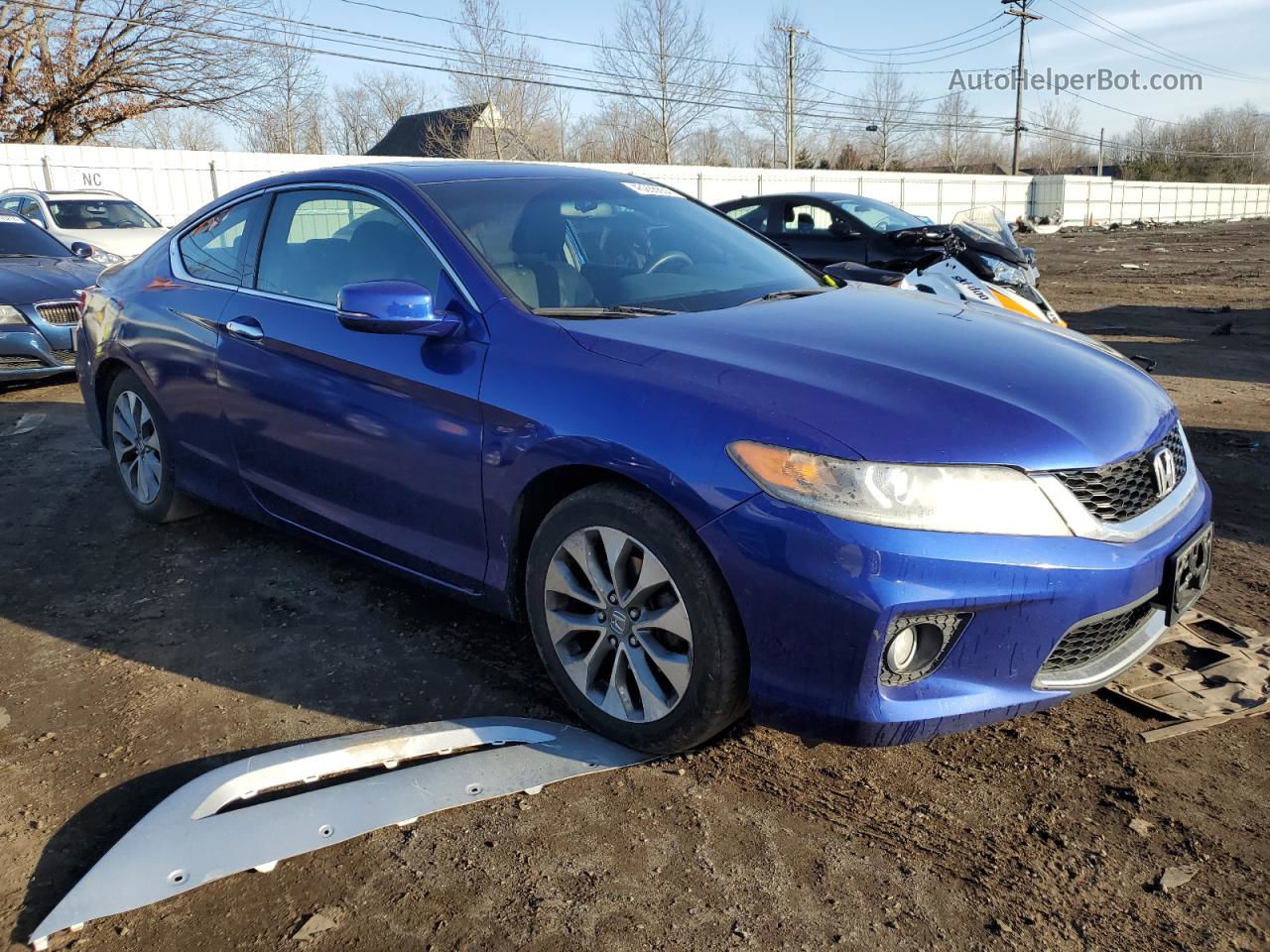 2014 Honda Accord Ex Синий vin: 1HGCT1B71EA007465