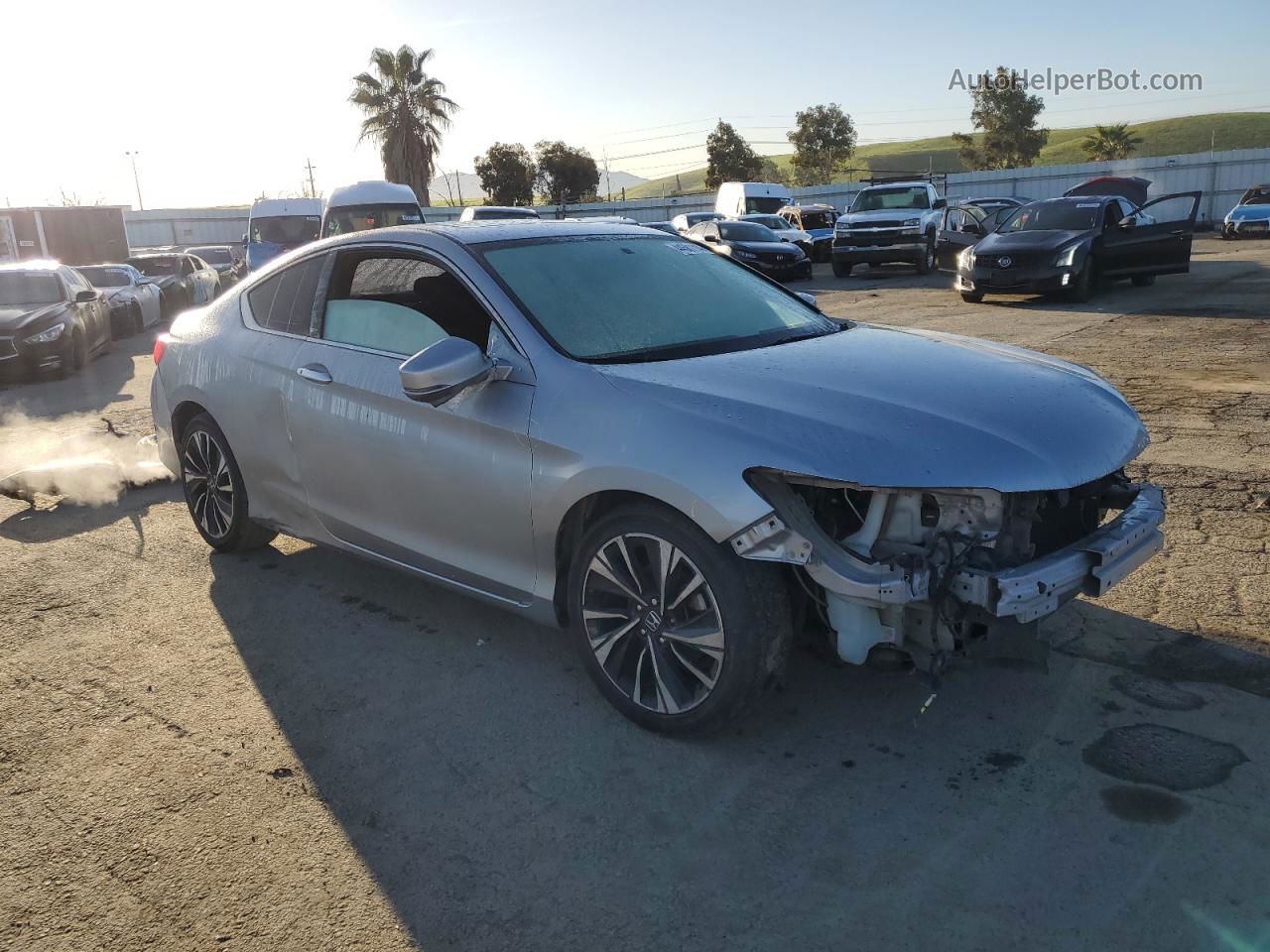 2017 Honda Accord Ex Silver vin: 1HGCT1B75HA002080