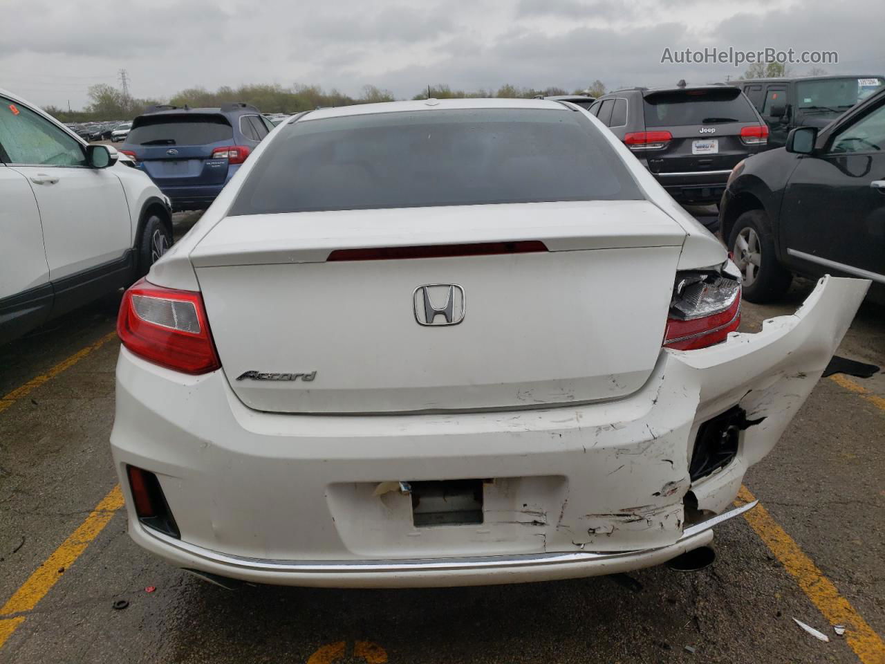 2014 Honda Accord Exl White vin: 1HGCT1B81EA014781