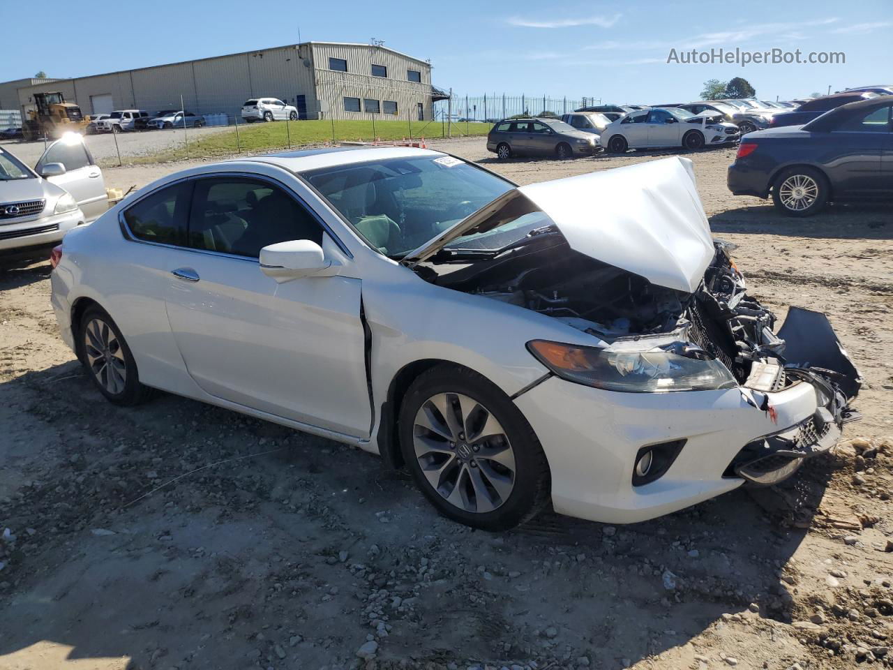 2014 Honda Accord Exl Белый vin: 1HGCT1B82EA005913