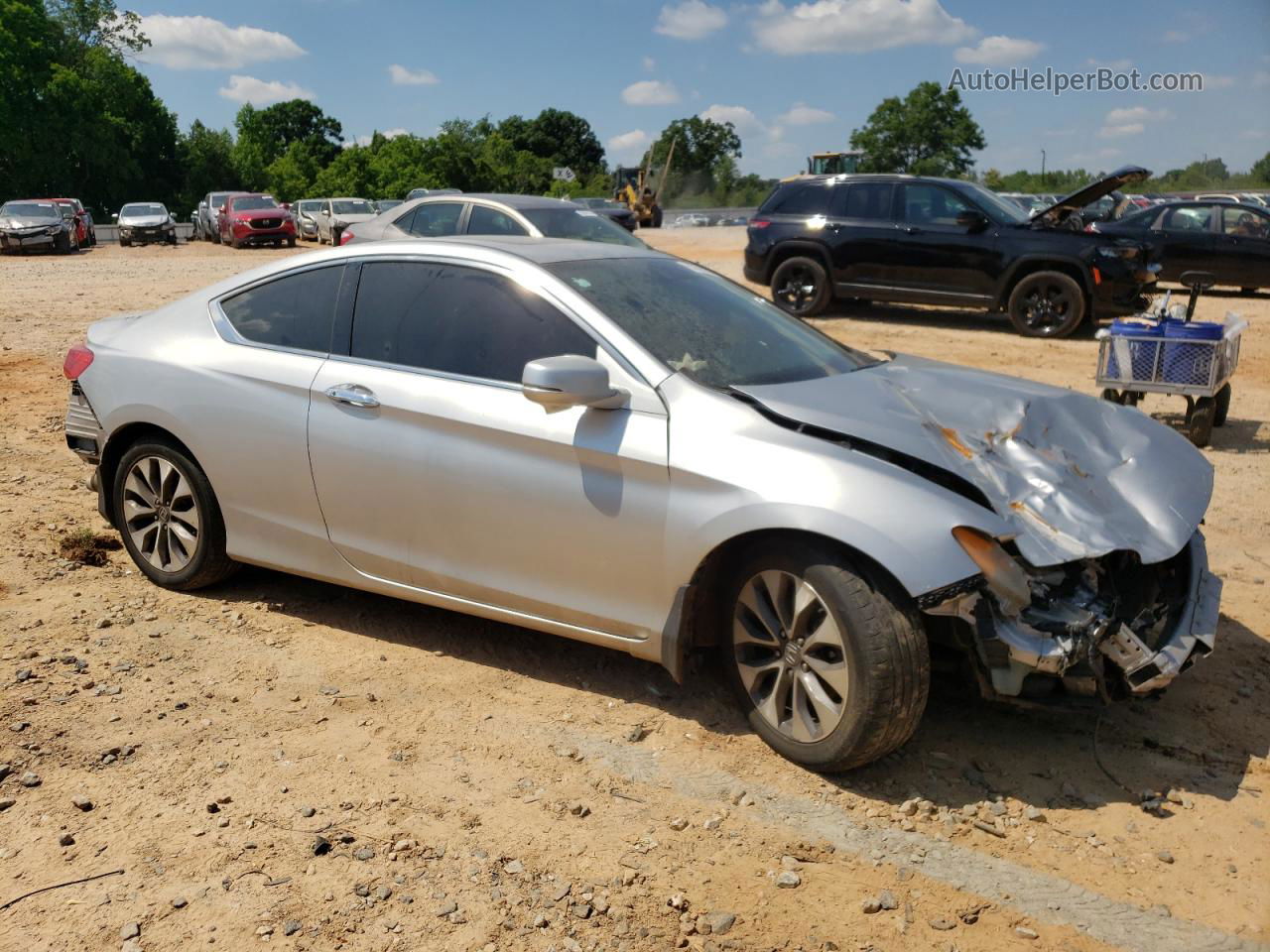 2014 Honda Accord Exl Серебряный vin: 1HGCT1B89EA013264