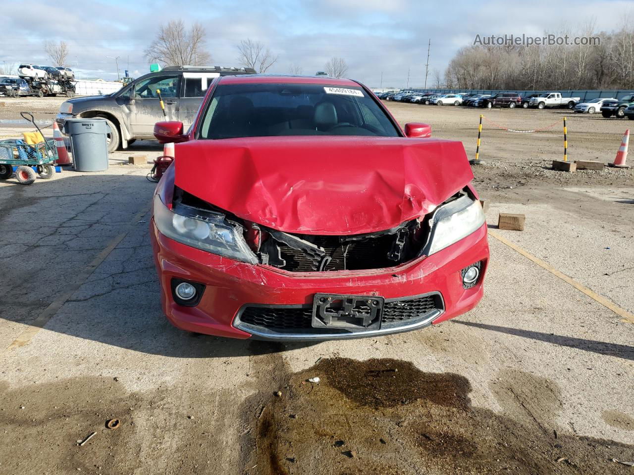 2014 Honda Accord Exl Red vin: 1HGCT2A86EA007901