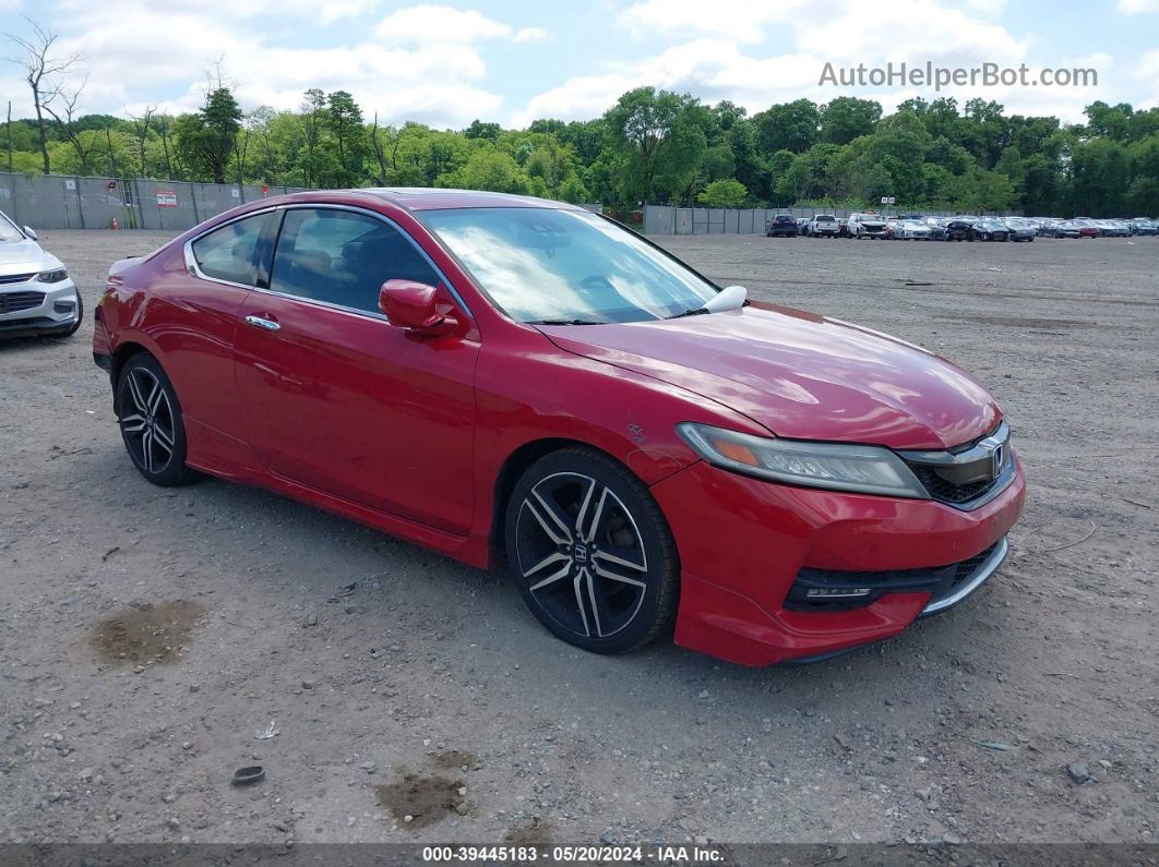 2017 Honda Accord Touring V6 Red vin: 1HGCT2B04HA000409