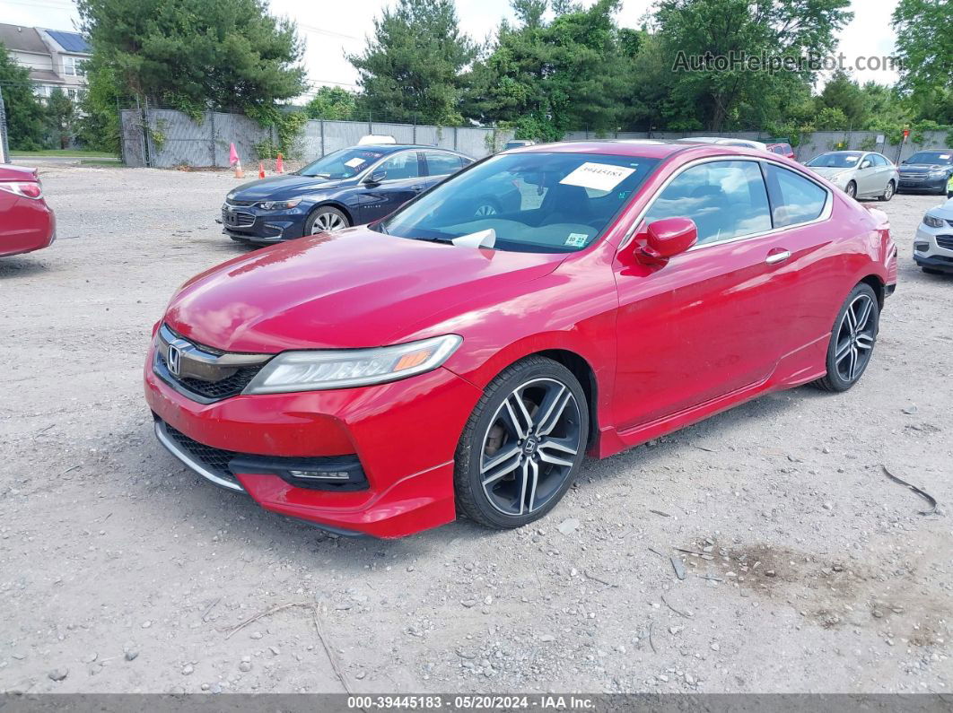 2017 Honda Accord Touring V6 Красный vin: 1HGCT2B04HA000409