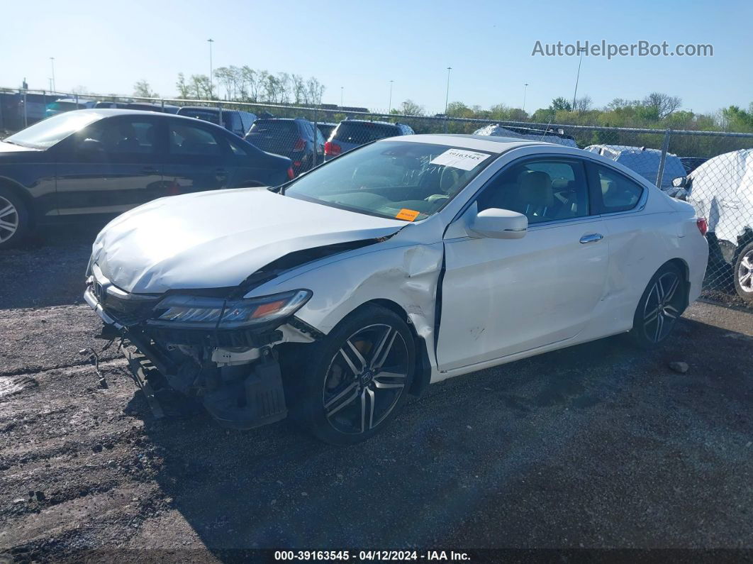 2017 Honda Accord Touring V6 White vin: 1HGCT2B06HA001755