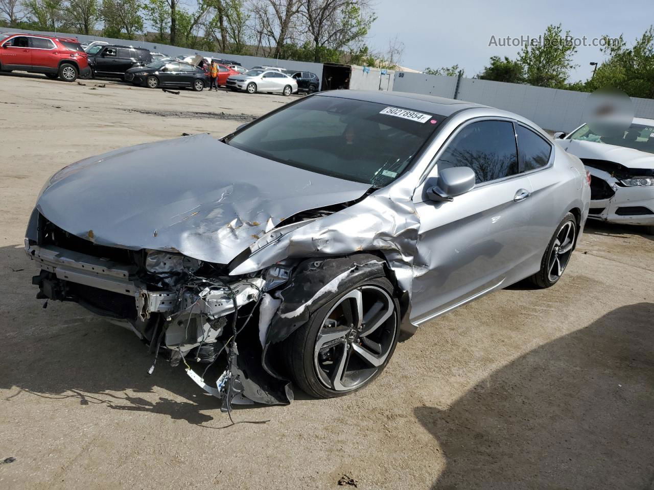 2017 Honda Accord Touring Silver vin: 1HGCT2B09HA002592