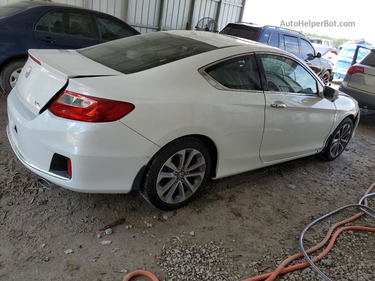 2015 Honda Accord Exl White vin: 1HGCT2B82FA004591