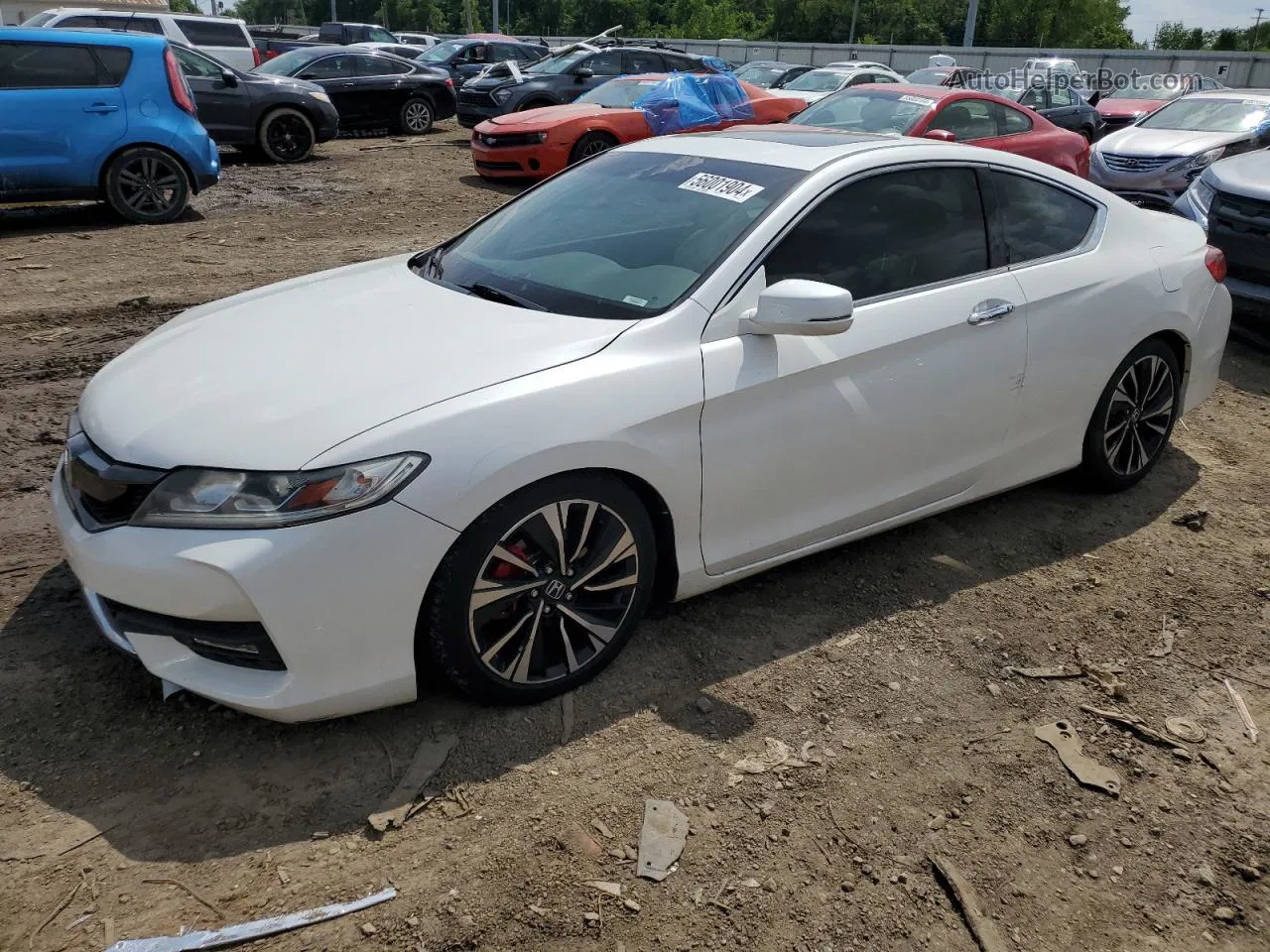 2016 Honda Accord Exl White vin: 1HGCT2B82GA001174