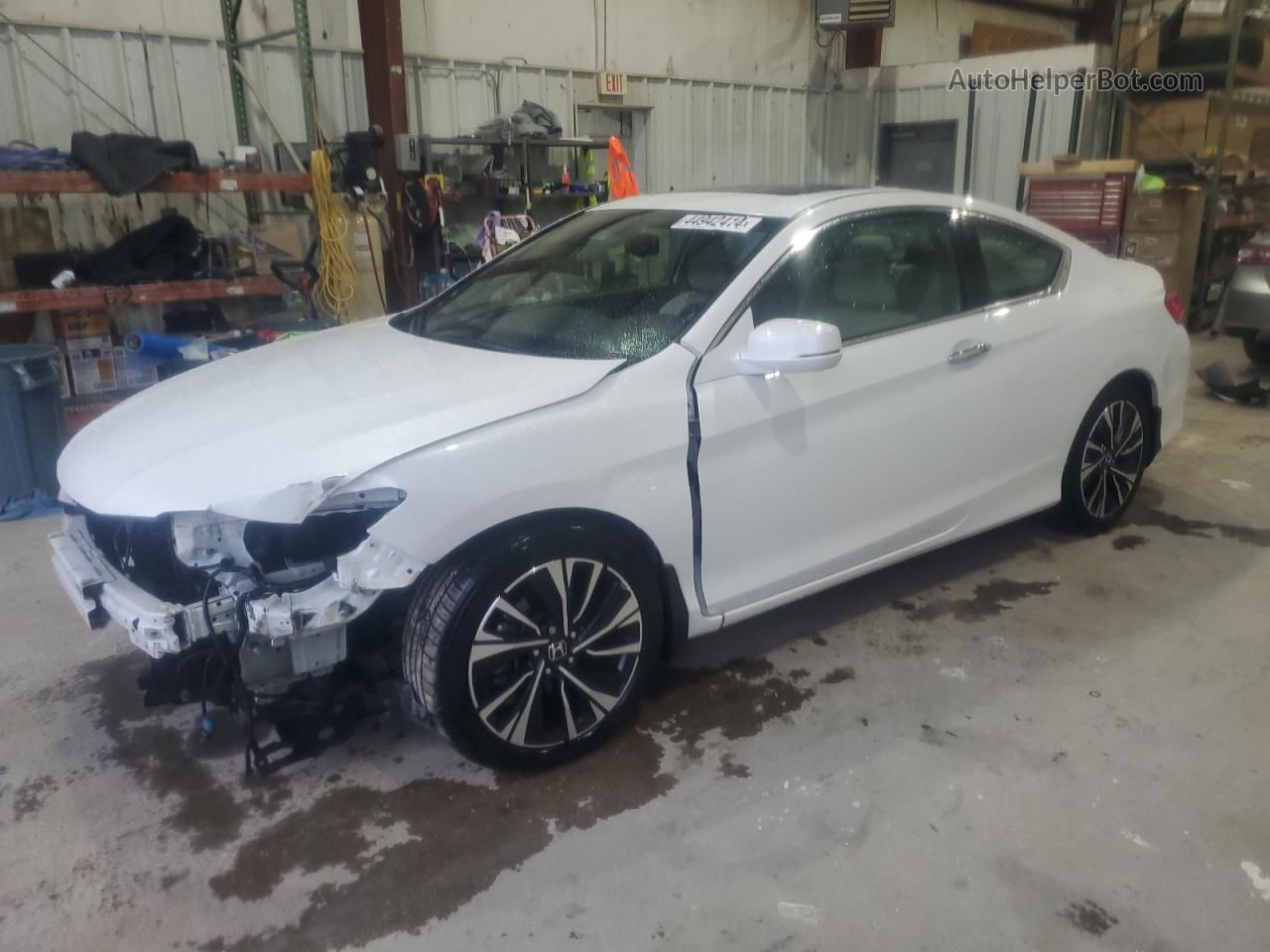 2017 Honda Accord Exl White vin: 1HGCT2B82HA004027