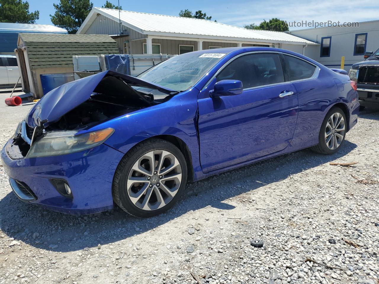 2014 Honda Accord Exl Blue vin: 1HGCT2B84EA007684