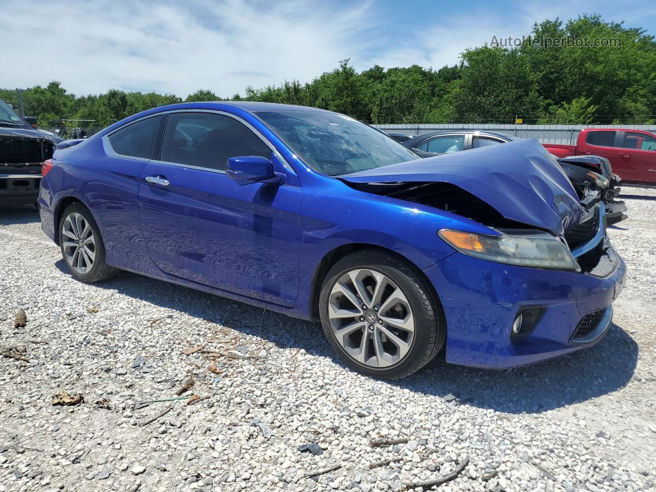 2014 Honda Accord Exl Blue vin: 1HGCT2B84EA007684