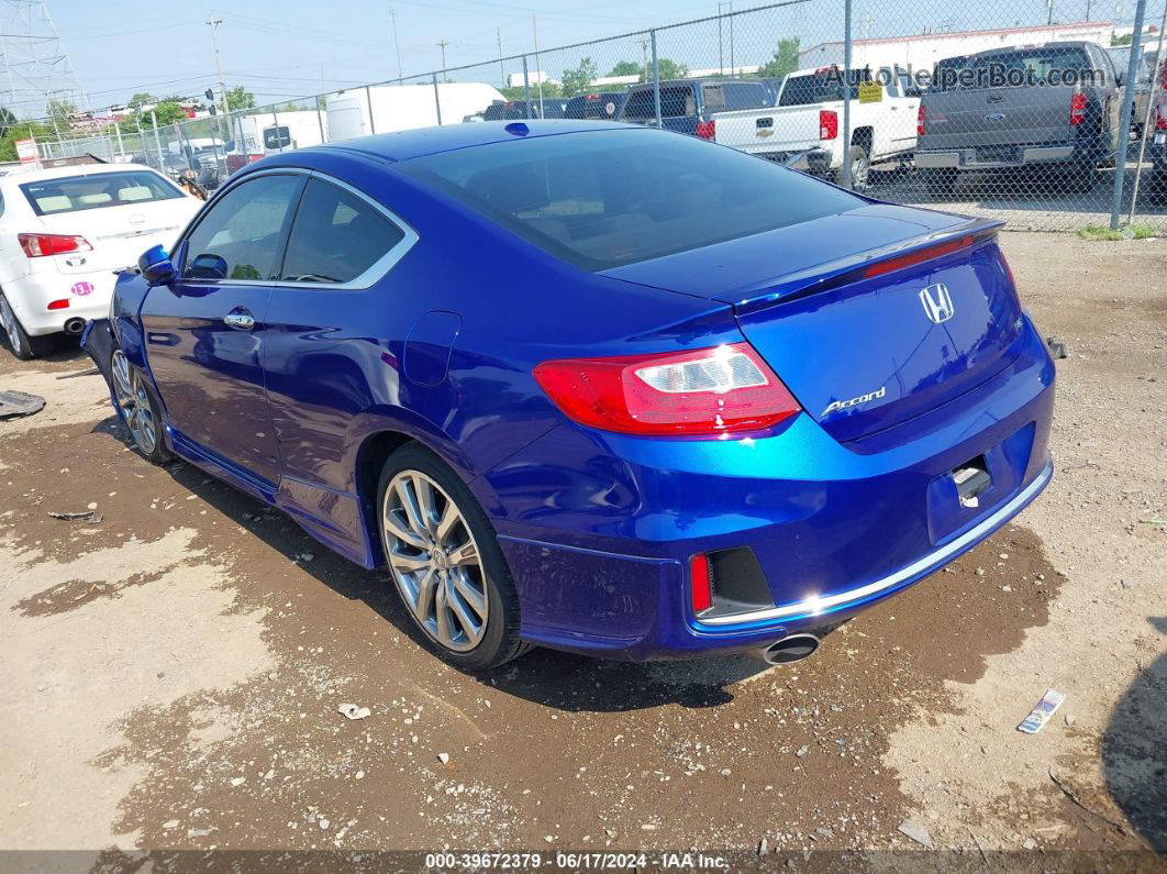 2014 Honda Accord Ex-l V-6 Blue vin: 1HGCT2B87EA000048