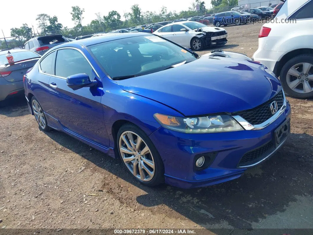 2014 Honda Accord Ex-l V-6 Blue vin: 1HGCT2B87EA000048