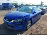 2014 Honda Accord Ex-l V-6 Blue vin: 1HGCT2B87EA000048