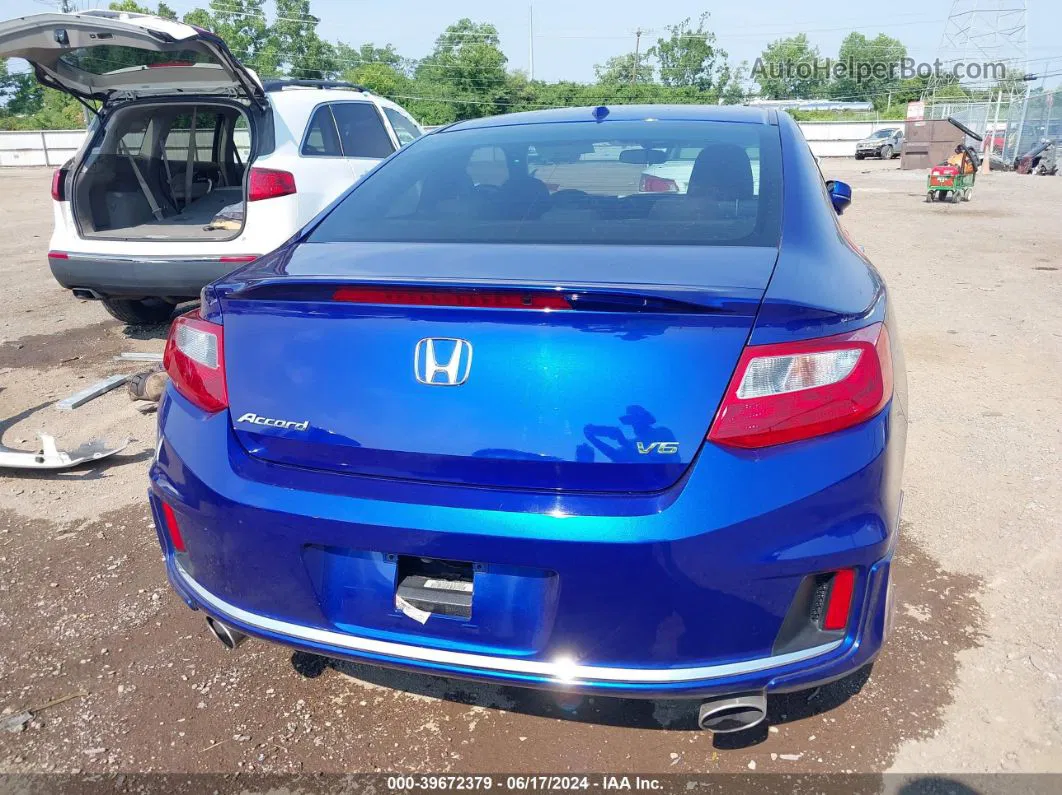 2014 Honda Accord Ex-l V-6 Blue vin: 1HGCT2B87EA000048